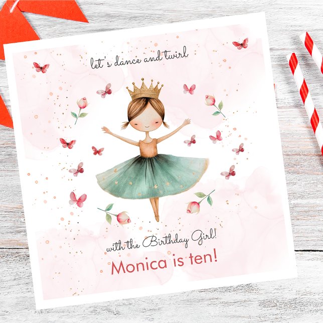 Guardanapo De Papel Dança e balé de bailarina giratória (Criador carregado)