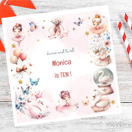 Guardanapo De Papel Dança e balé de bailarina giratória