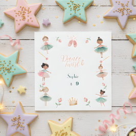 Guardanapo De Papel Dança e festa de aniversário das raparigas