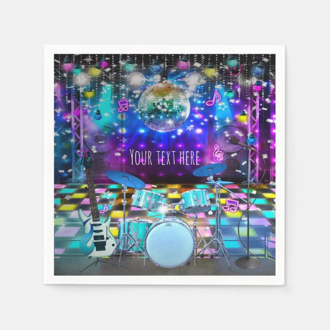 Guardanapo De Papel Dança Musical de Aniversário do PARTIDO pop STAR (Frente)