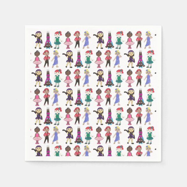 Guardanapo De Papel Dance Classe de Balé Tap Jazz Acro Lírico Dançarin (Frente)