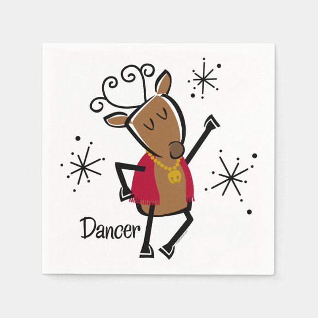 Guardanapo De Papel Dancer Reindeer (Frente)