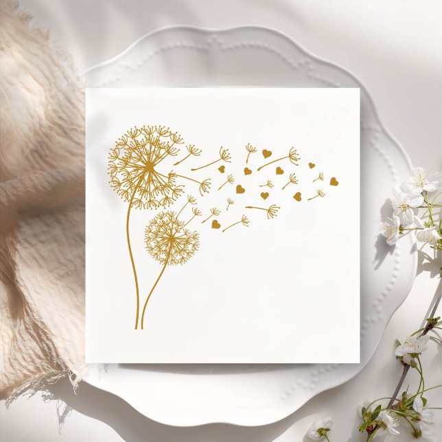 Guardanapo De Papel Dandelion minimalista simples (Criador carregado)