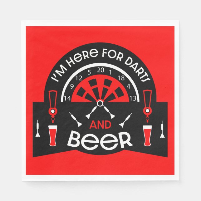 Guardanapo De Papel Dardos de Pub Clássicos (Frente)
