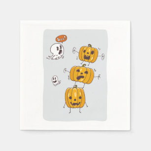 Guardanapo de papel das abóboras e dos fantasmas