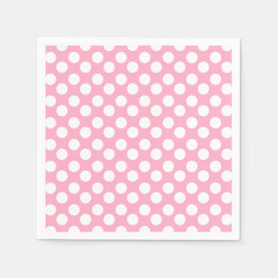 Guardanapo de papel das bolinhas cor-de-rosa e