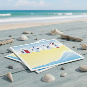 Guardanapo de papel das cabanas da praia