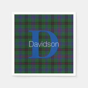 Guardanapo De Papel Davidson Clan Xadrez Monogramas Papel Napkins