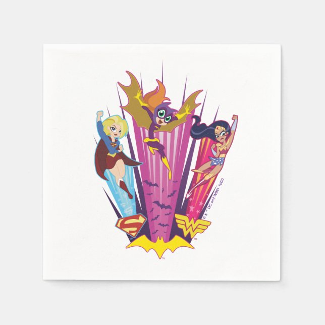 Guardanapo De Papel DC Super Hero Girls Trio (Frente)