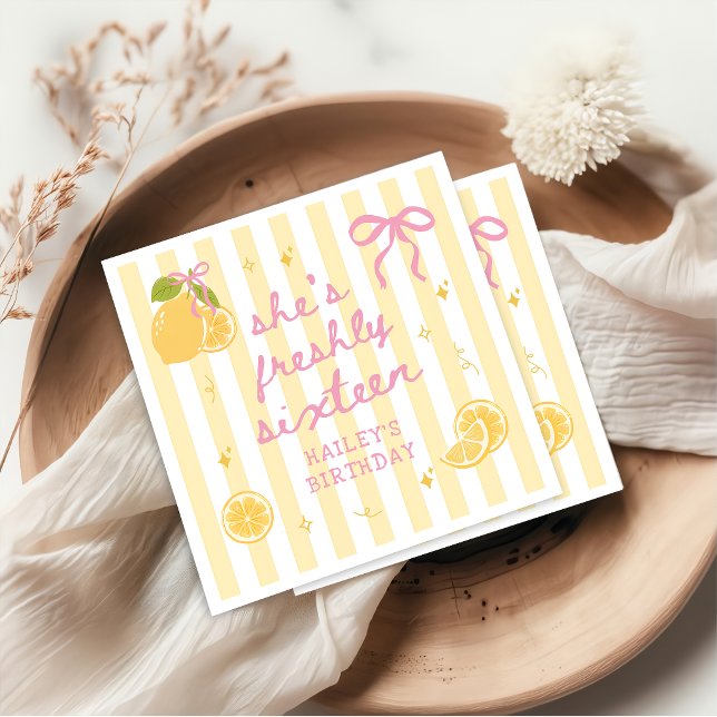 Guardanapo de papel de aniversário de limão Freshl (Criador carregado)