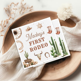 Guardanapo de papel de aniversário de Rodeio Vinta