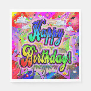 Guardanapo de papel de aniversário Vista Express