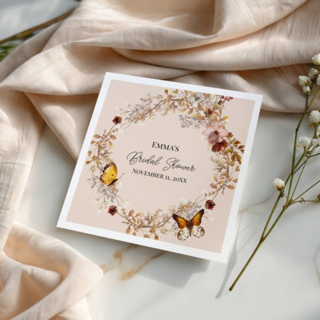Guardanapo de papel de aquarela de flores silvestr (Criador carregado)
