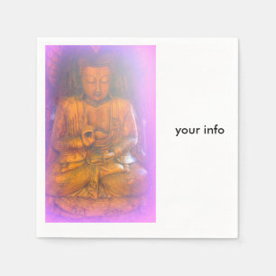 guardanapo de papel de buddha da aura roxa