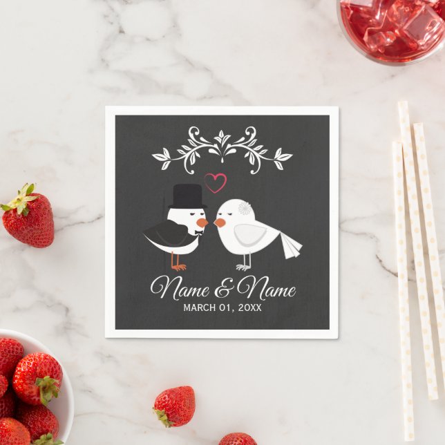 Guardanapo de papel de casamento personalizado (Insitu)