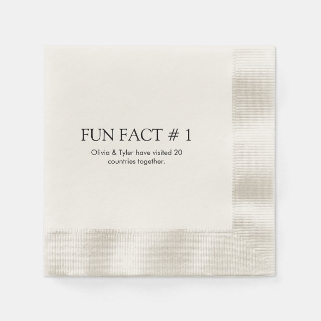Guardanapo de papel de curiosidade de casamento si (Frente)
