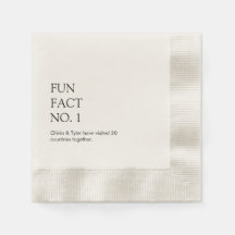 Guardanapo de papel de curiosidade de casamento si