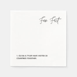 Guardanapo de papel de curiosidade de casamento si