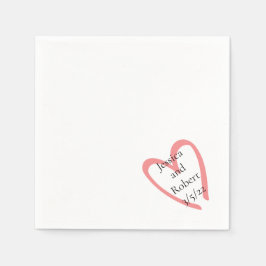 guardanapo de papel de design do coração