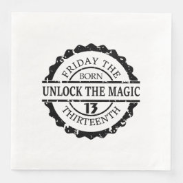 Guardanapo De Papel De Jantar 13 de sexta-feira