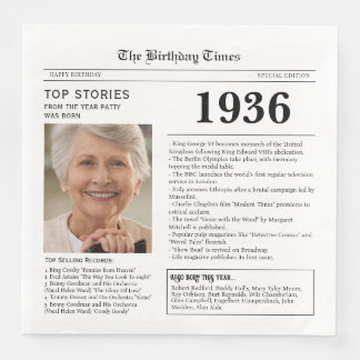 Guardanapo De Papel De Jantar 1936 Newspaper Birthday Paper Napkin