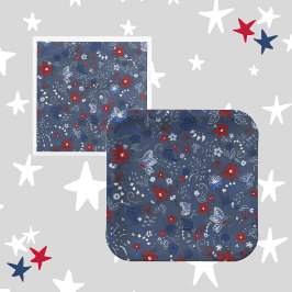 Guardanapo De Papel De Jantar 4 de julho, Independência Patriótica Vermelha Azul