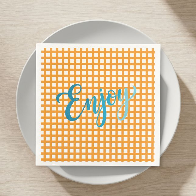 Guardanapo De Papel De Jantar 50 Paper Napkins - Nautical Checkered Pattern  (Criador carregado)