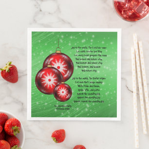 Guardanapo De Papel De Jantar A Alegria De Letras De Natal Para O Mundo -