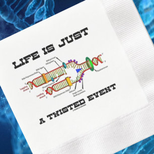 Guardanapo De Papel De Jantar A Vida É Apenas Um Humor De Replicação De DNA De E