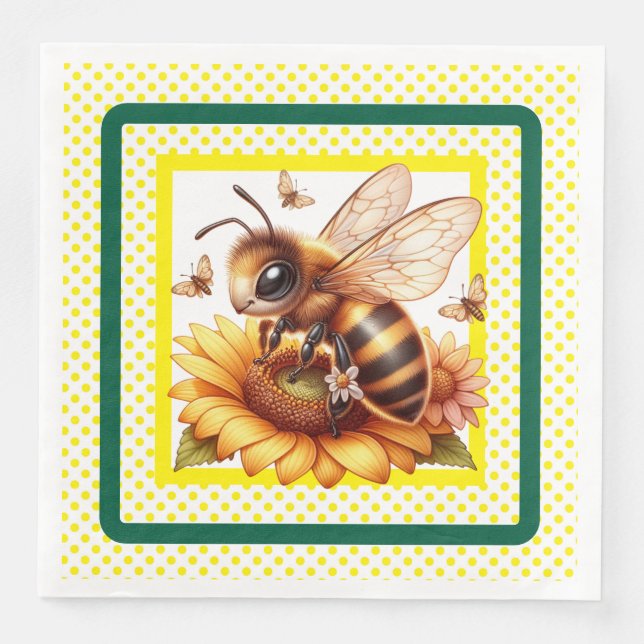 Guardanapo De Papel De Jantar Abeja Incrível (Frente)
