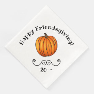 Guardanapo De Papel De Jantar Abóbora feliz de Friendsgiving simples