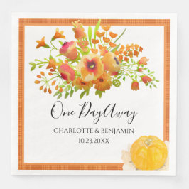 Guardanapo De Papel De Jantar Abóbora Floral Aquarela Amarela Ensaios
