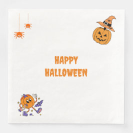 Guardanapo De Papel De Jantar Abóbora Simples Moderna do Halloween