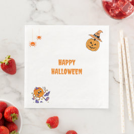 Guardanapo De Papel De Jantar Abóbora Simples Moderna do Halloween