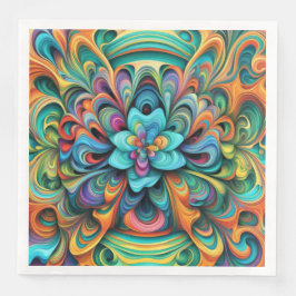 Guardanapo De Papel De Jantar Abstrato de Arte Colorida