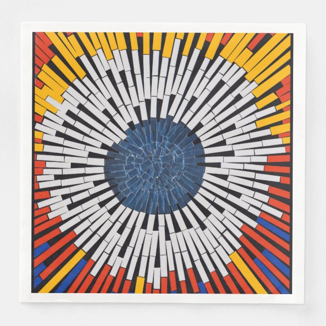 Guardanapo De Papel De Jantar Abstrato em fita—Starburst (Frente)
