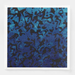 Guardanapo De Papel De Jantar Abstrato Magia - Marinho Azul Grunge Preto