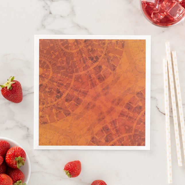 Guardanapo De Papel De Jantar Aceitação | Medalhões Amarelo Vermelho Laranja (Insitu)