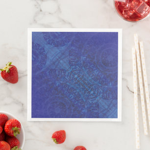 Guardanapo De Papel De Jantar Aceitação   Medalhões Blue Indigo Violet Boho