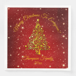 Guardanapo De Papel De Jantar Adicionar Nome Correspondente Definir Árvore Doura