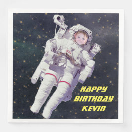 Guardanapo De Papel De Jantar Adicione o Espaço Fotográfico do seu filho Anivers