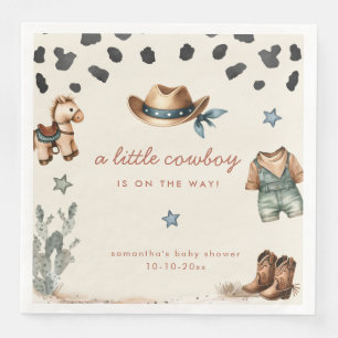 Guardanapo De Papel De Jantar Adorável Little Cowboy está a caminho chá de frald