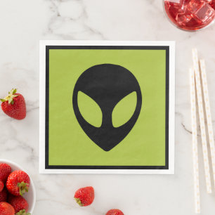 Guardanapo De Papel De Jantar Alienígena espacial Ficha científica extraterrestr