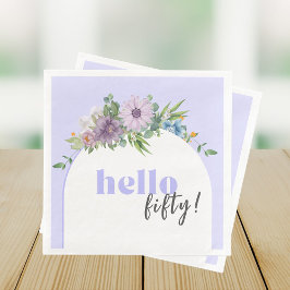 Guardanapo De Papel De Jantar Alô 50 - Florais Delicados lavanda 50º dia