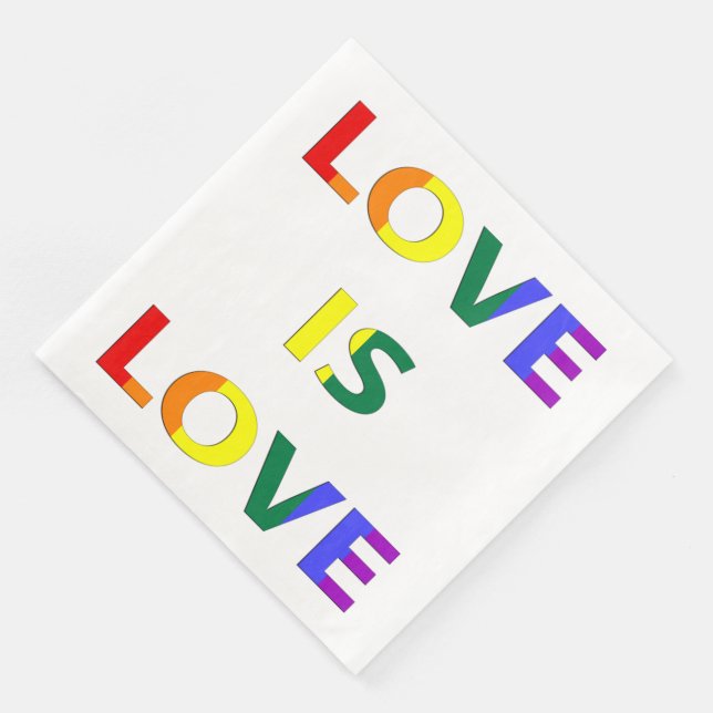 Guardanapo De Papel De Jantar Amor é Orgulho LGBT (Canto)
