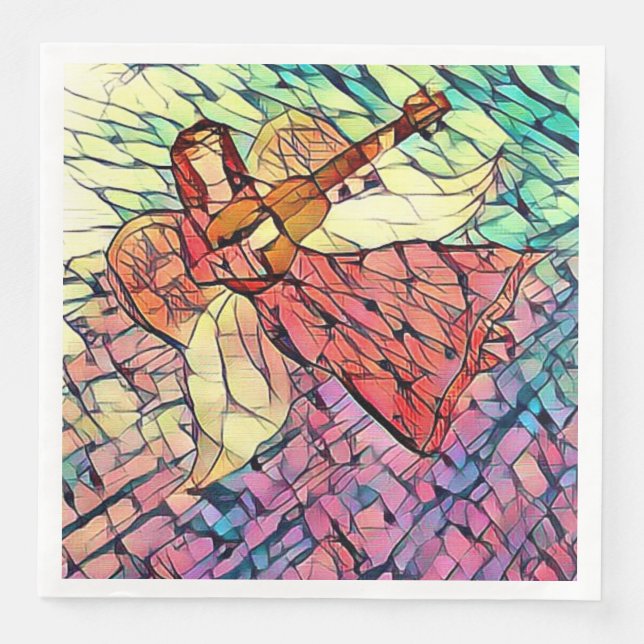 Guardanapo De Papel De Jantar Ângels de Vidro Arrejado (Frente)