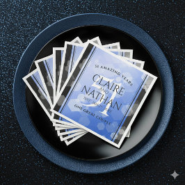 Guardanapo De Papel De Jantar Aniversário de Casamento da rua Elegante 51