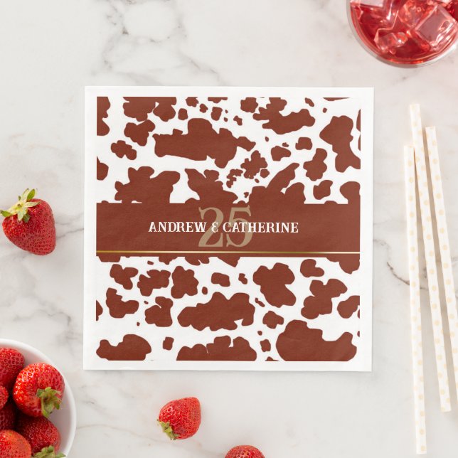 Guardanapo De Papel De Jantar Aniversário de Casamento do Agricultor de Impressã (Insitu)