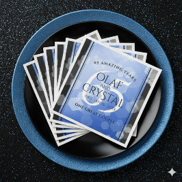 Guardanapo De Papel De Jantar Aniversário de Casamento do Sapphire Azul 65