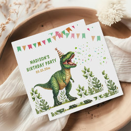Guardanapo De Papel De Jantar Aniversário de Dinossauro
